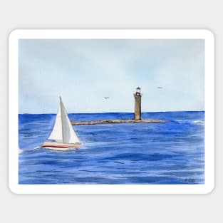 Sailing in Maine Sticker